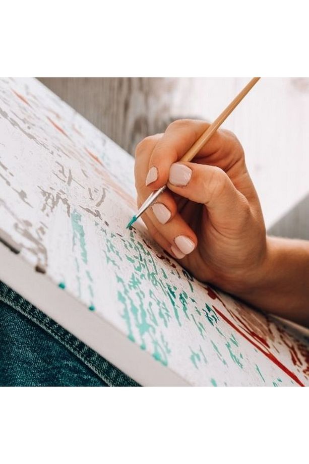 Canvas Mumlar ve Piyano Sayılarla Boyama Seti Rulo - 5