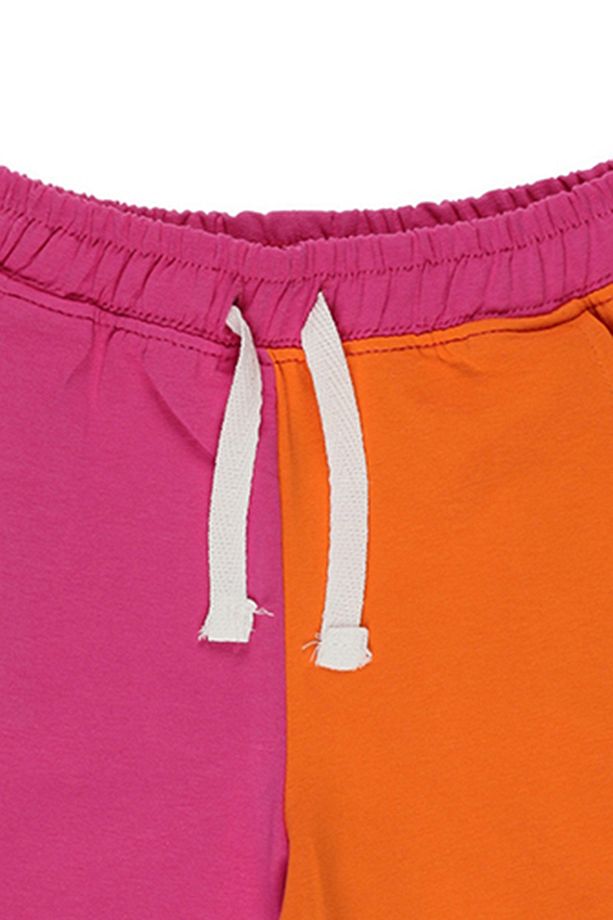 Kız Bebek Beli Lastikli Fuşya Örme Şort - 3
