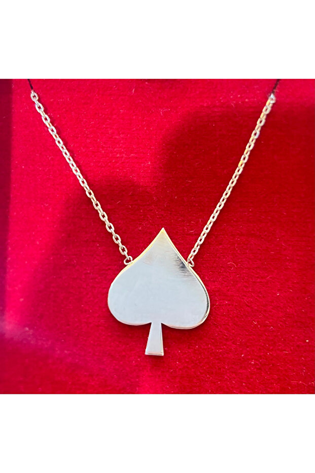 Gümüş Maça As Kolye - 1