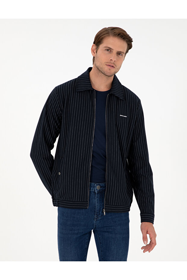 Navy Blue Regular Fit Knitted Cardigan 50290679-Vr033