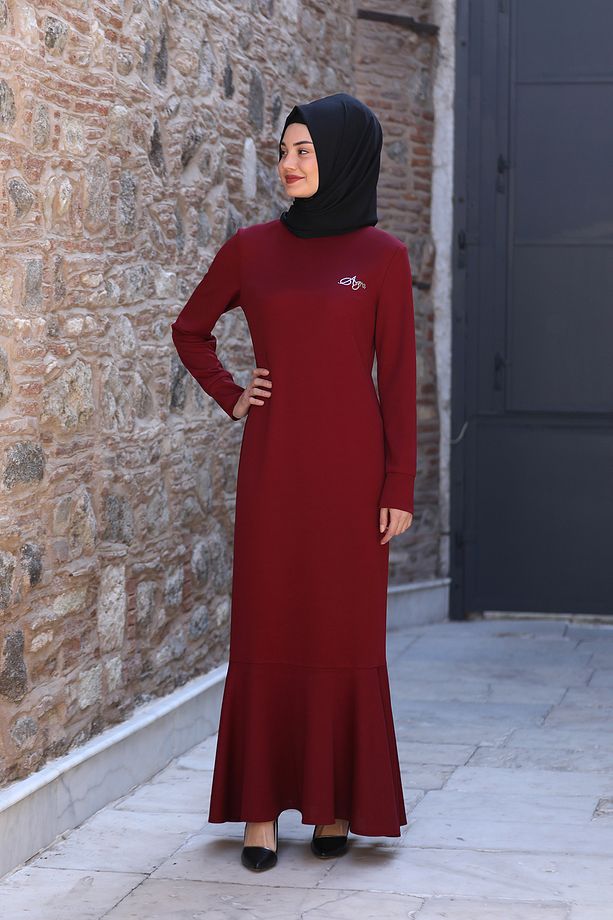 Azra Taş işlemeli Elbise - 3