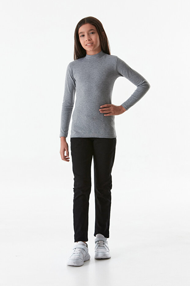 Basic Dik Yaka Kız Çocuk Body - 3