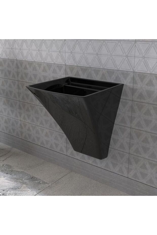 Loop 50 Cm Asma Monoblok Lavabo Siyah - 1