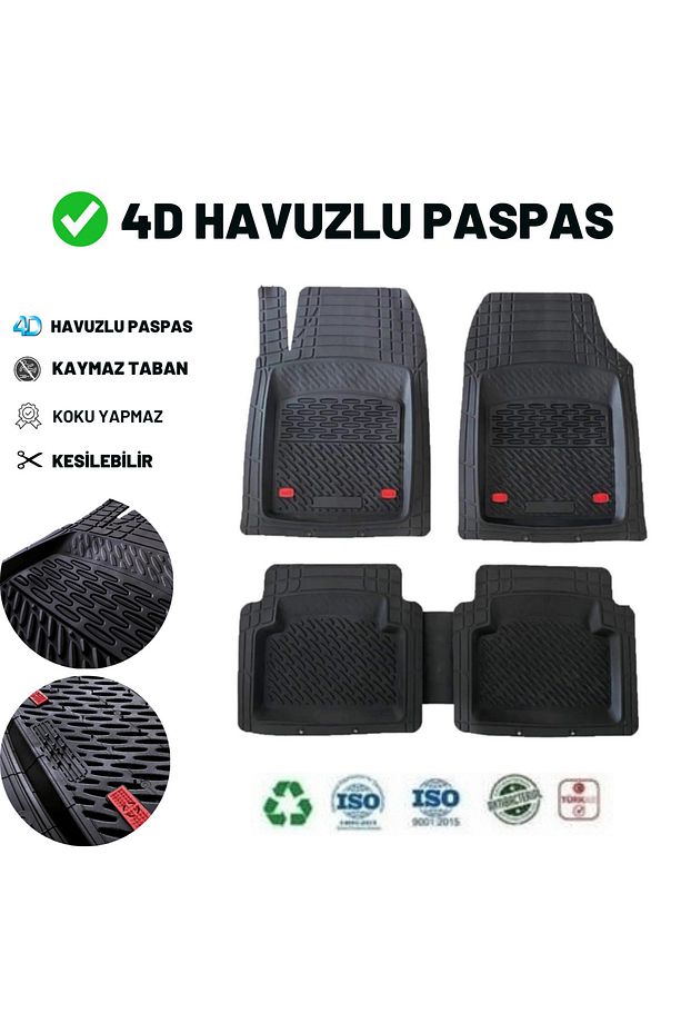 Ford Ecosport 2021 4d Havuzlu Üniversal Yeni Nesil Pro Paspas Siyah - 1
