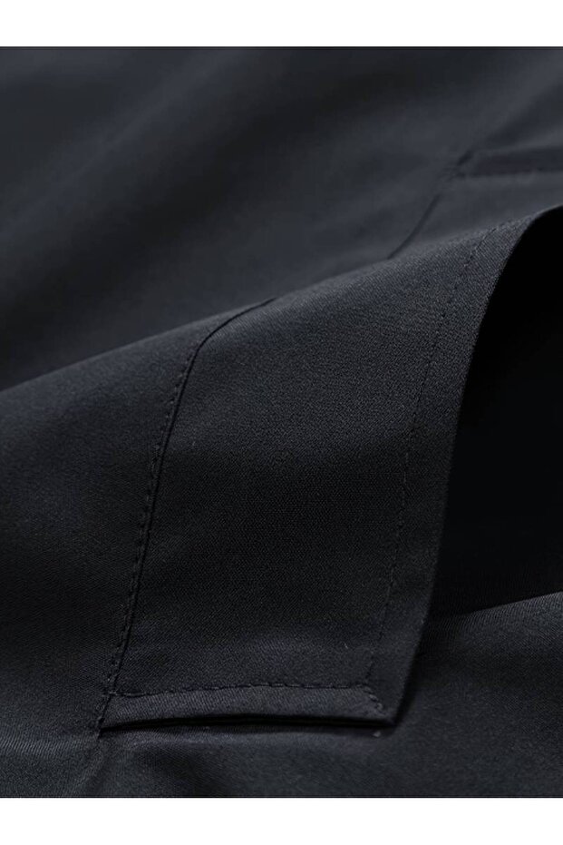 Siyah kapitoneli elyaflı Bomber Ceket - 4
