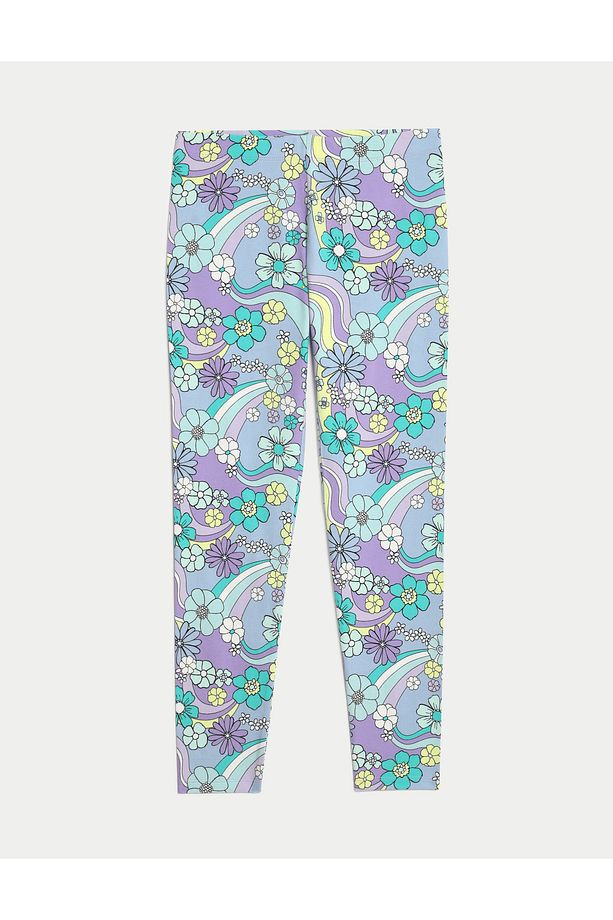 Çiçek Desenli Legging Tayt (6-16 Yaş) - 5