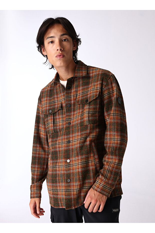 Haki Erkek Relaxed Fit Ekose Gömlek D4WM-GML3341 - 2