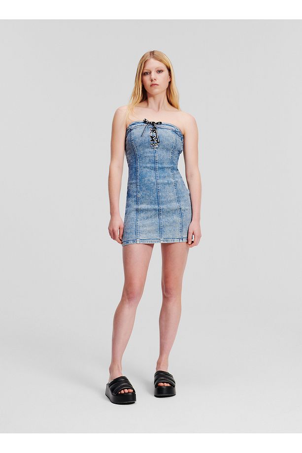 Mavi Kadın Straplez Regular Straight Fit Denim Elbise 241J1307 - 3