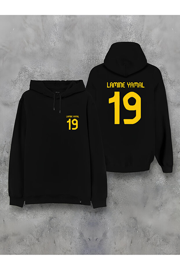 Yamal Laminated Football Unisex Hooded Sweatshirt - Front Back Printed Hoodie