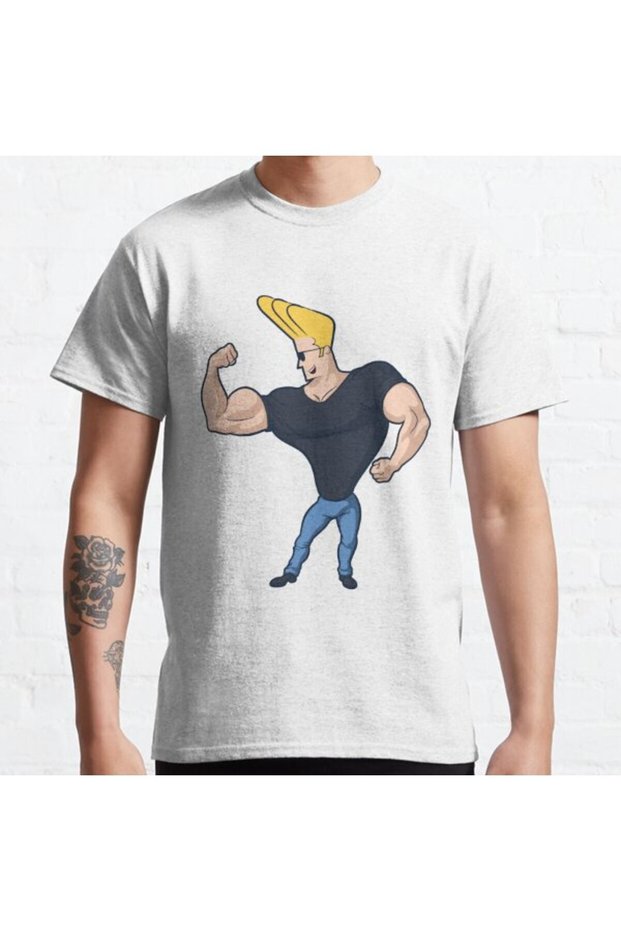 Loose Fit Unisex Johnny Bravo™ Flex Design Printed T-shirt