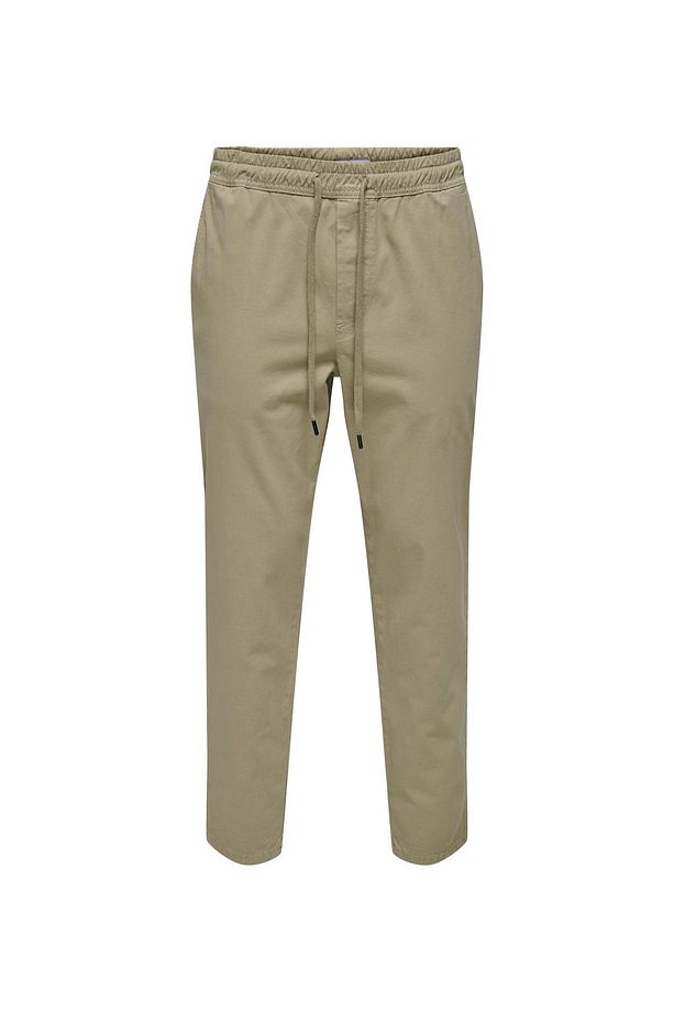 Yüksek Bel Normal Açık Kahve Erkek Chino Pantolon ONSLINUS TAPER 0183 PANT NOOS - 4