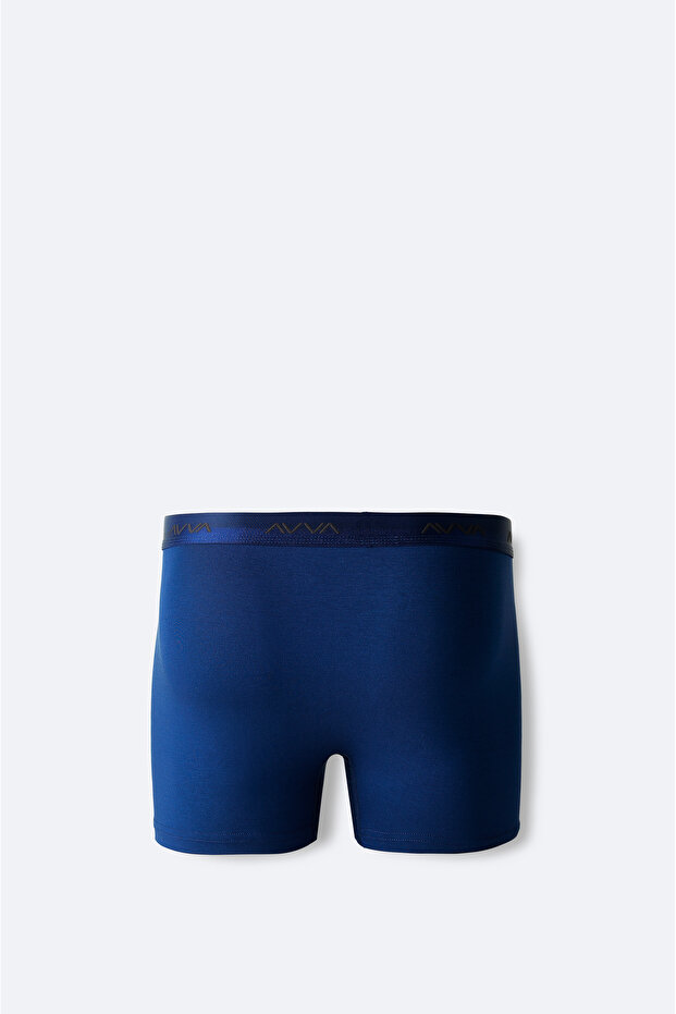 Ανδρικό μπλουζάκι μπλε ναυτικό Basic Soft Touch Single Regular Fit Boxer A42Y9537 - 2