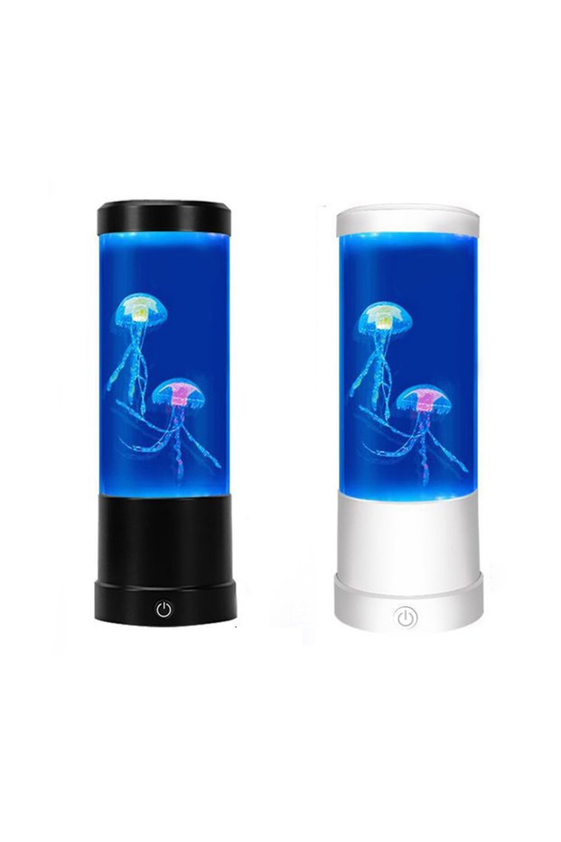 black S size Jellyfish Lamp LED Night Light Remote Control Color Changing Home Decoration Lights Aqu