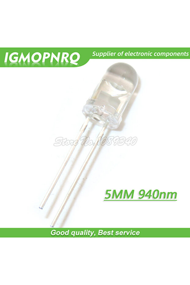 100pcs LED 5mm 940nm IR Infrared Emitting Round Tube Light diode IGMOPNRQ