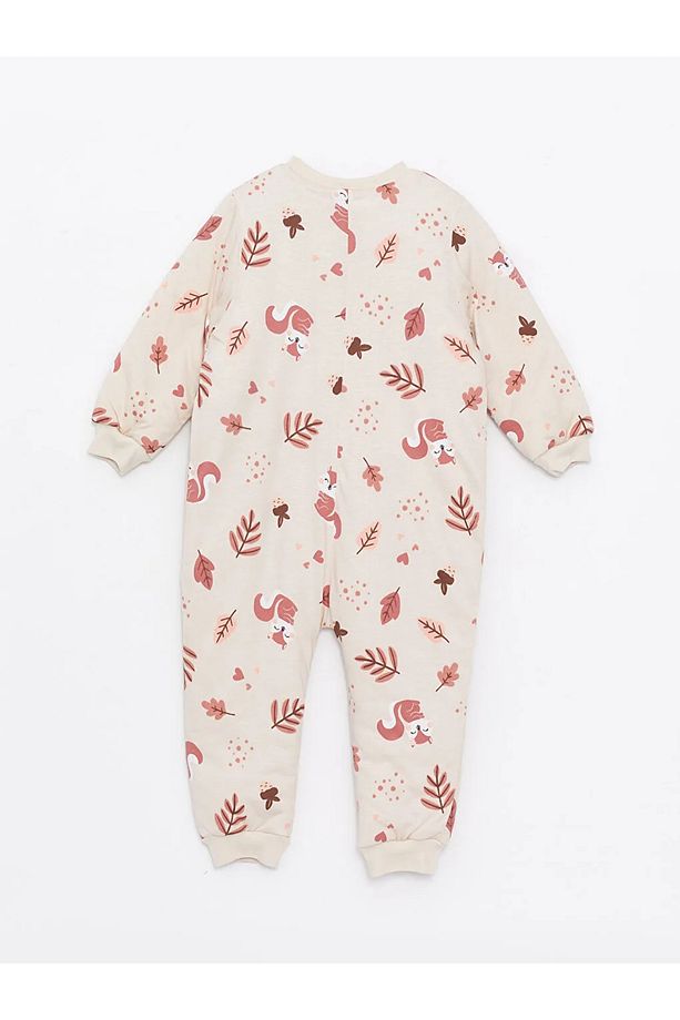 LCW baby Bej Baskılı 2.5 Tog Elyaflı Kız Bebek Uyku Tulumu - 2