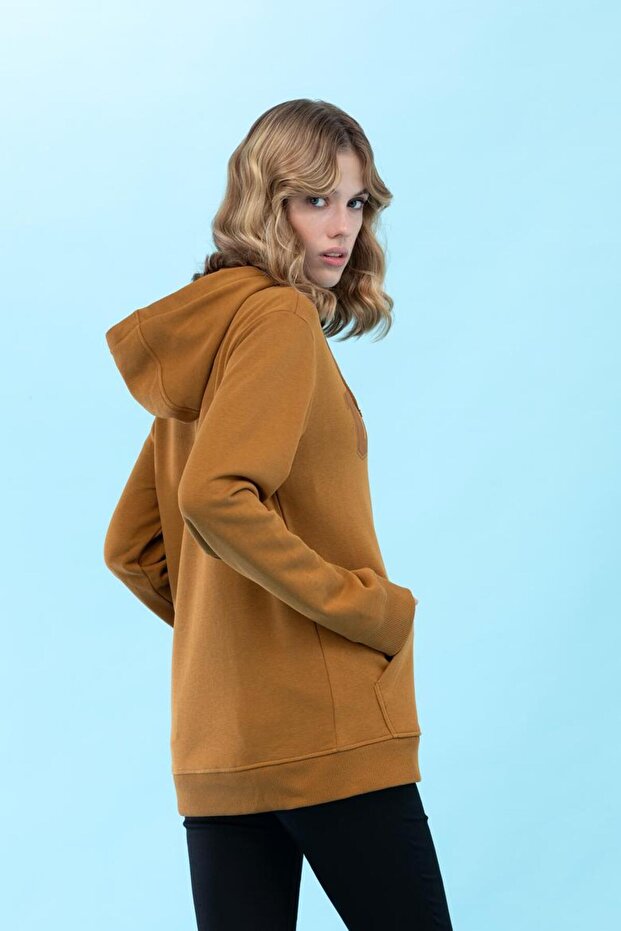 Kapüşonlu Unisex Basic Sweatshirt - 5