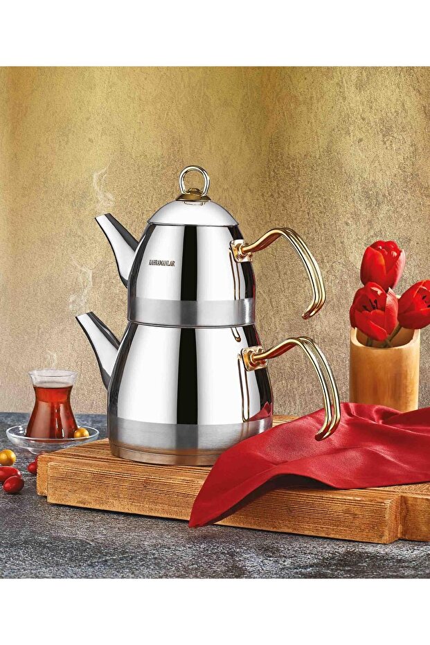 إبريق شاي روما جولد لاين متوسط الحجم 1037-G