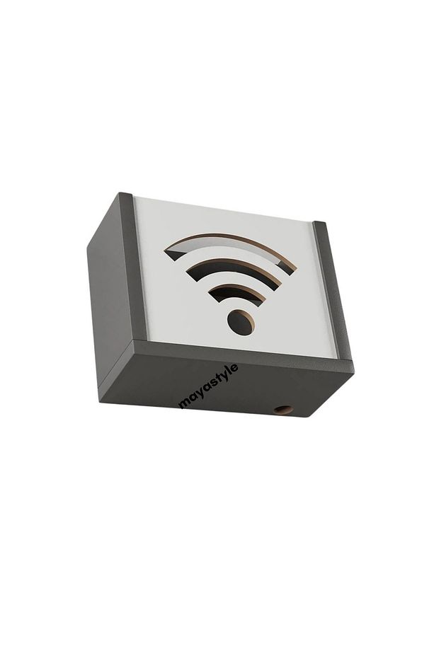 Modem Saklama Kutusu Wifi Kutusu Dekoratif Mdf Uzunluk (22CM) Genişlik (28CM) Derinlik (12CM) - 1