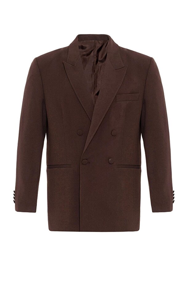 Kahve Kruvaze Ceket - 8