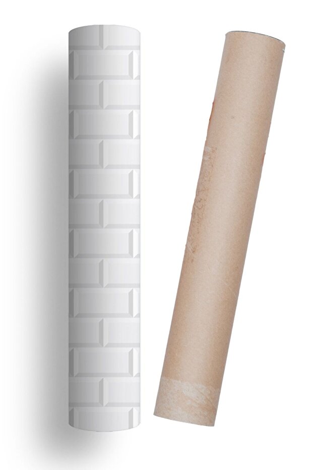 بلاط أبيض منقوش - ورق مطبخ لاصق 60 سم × 100 سم - 7