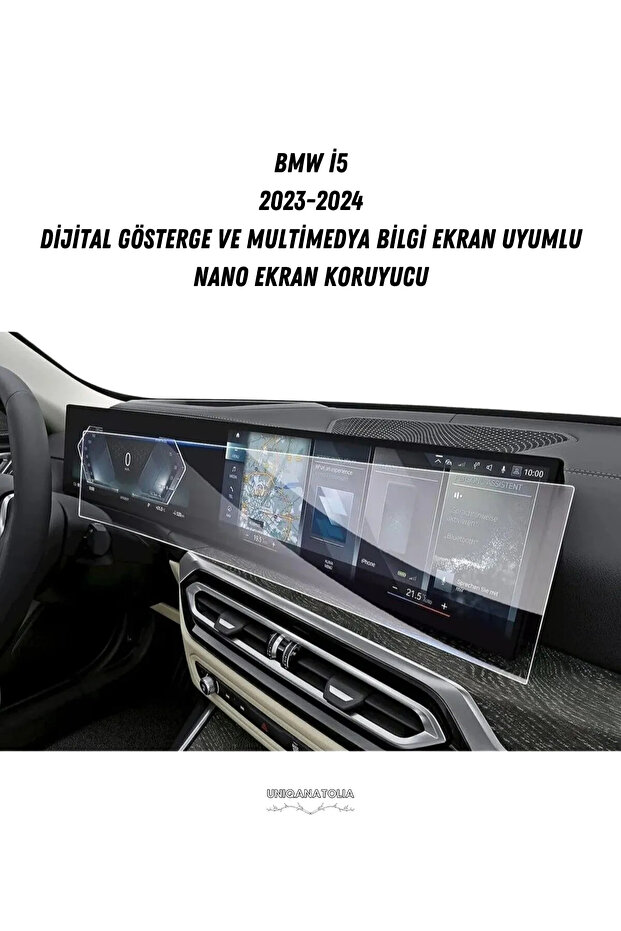 واقي شاشة نانو لسيارة BMW I5 2023-2024 مع شاشة رقمية وشاشة الوسائط المتعددة