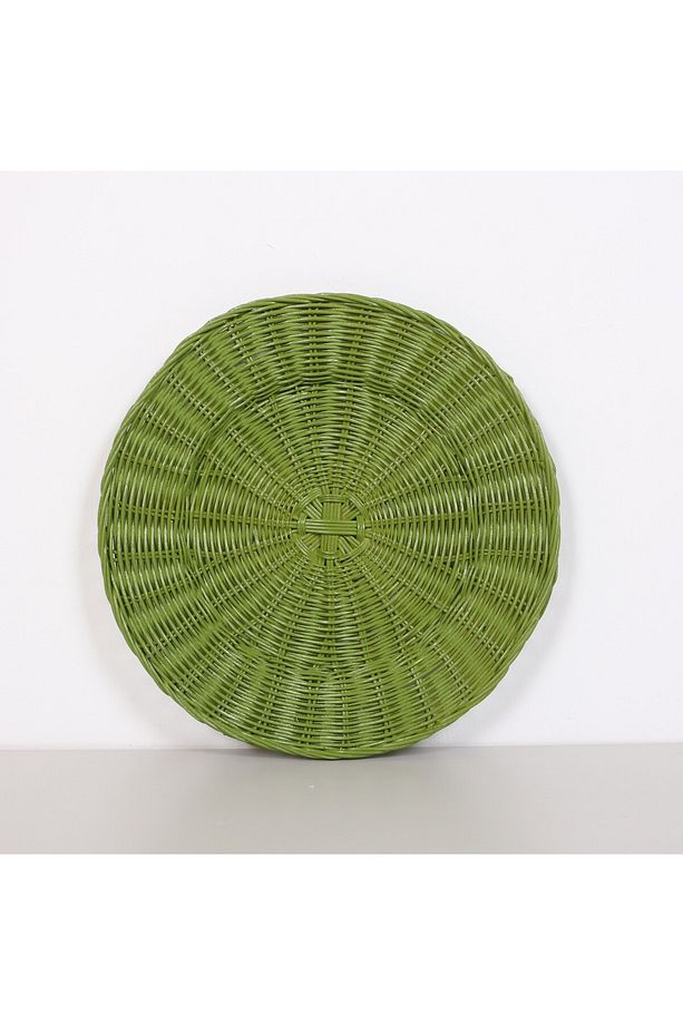 Çarkıfelek Çimen Yeşili Rattan Duvar Dekoru & Supla 33 cm - 4