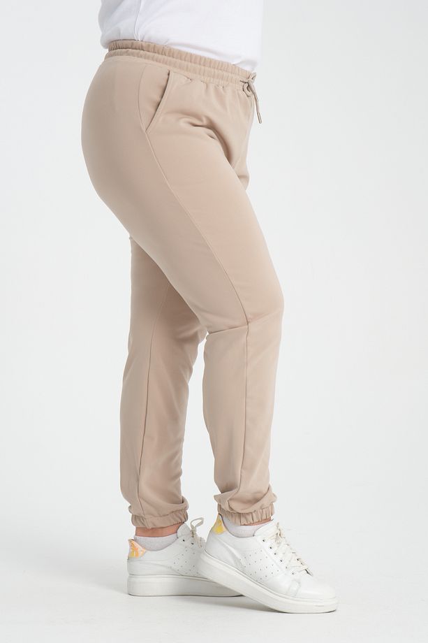 Curve Kışlık Jogger Cepli Dalgıç Kumaş Şardonlu Polar Eşofman Altı - 3