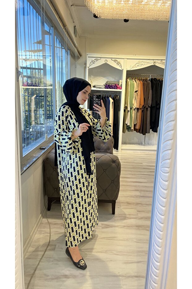 İNVEE 6917 Balon Kol Elbise - 3