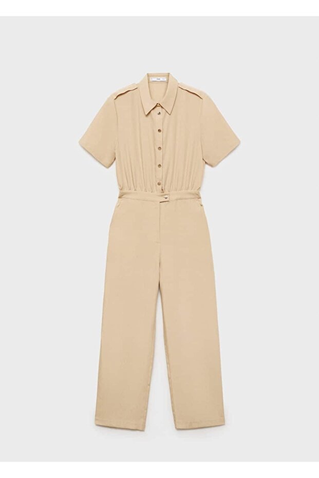 Lyocell gömlek yaka tulum - 3