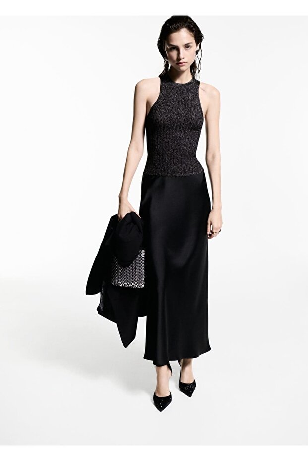 Halter yaka lureks triko bluz - 2