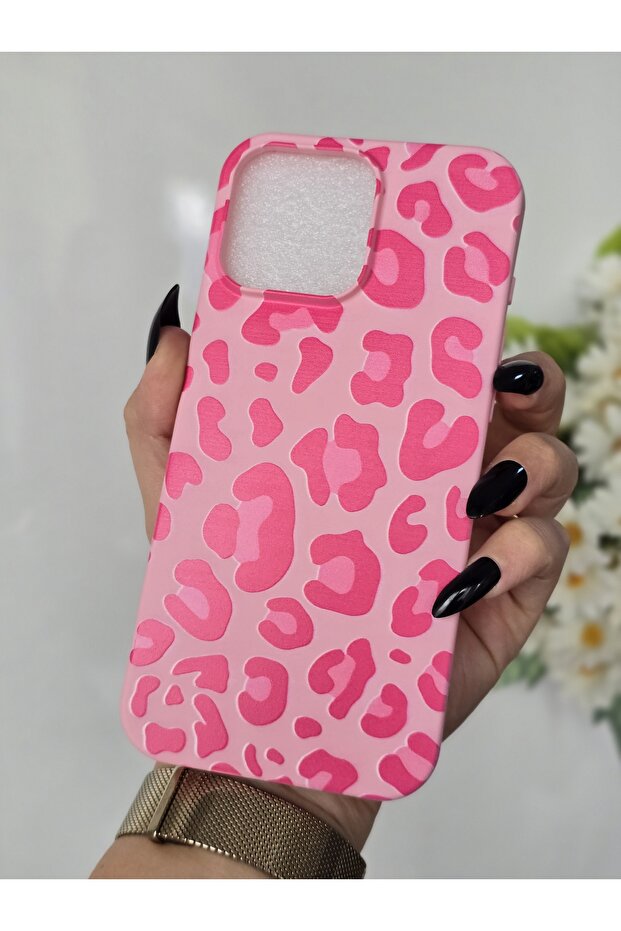 حافظة هاتف آيفون 16 بروماكس مخملية متوافقة مع طباعة الفهد - 5