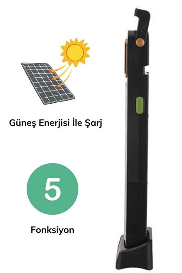 5 Fonksiyonlu Güneş Enerjisi İle Şarj Olabilen 48 Ledli Işıldak,Aydınlatma PR-3838 (5224) - 4