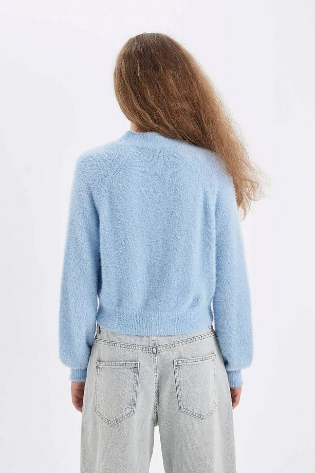 Oversize Geniş Kalıp V Yaka Basic Düz Düğmeli Triko Hırka D1428ax24wn - 6