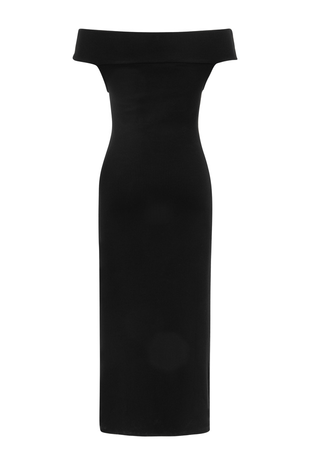 KAYIK YAKA MAXI ELBİSE - 2