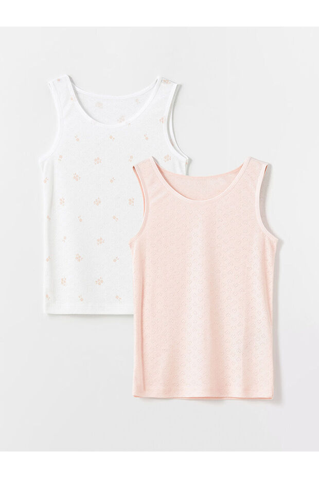 Lcw Crew Neck Girls' Undershirt 2-Pack