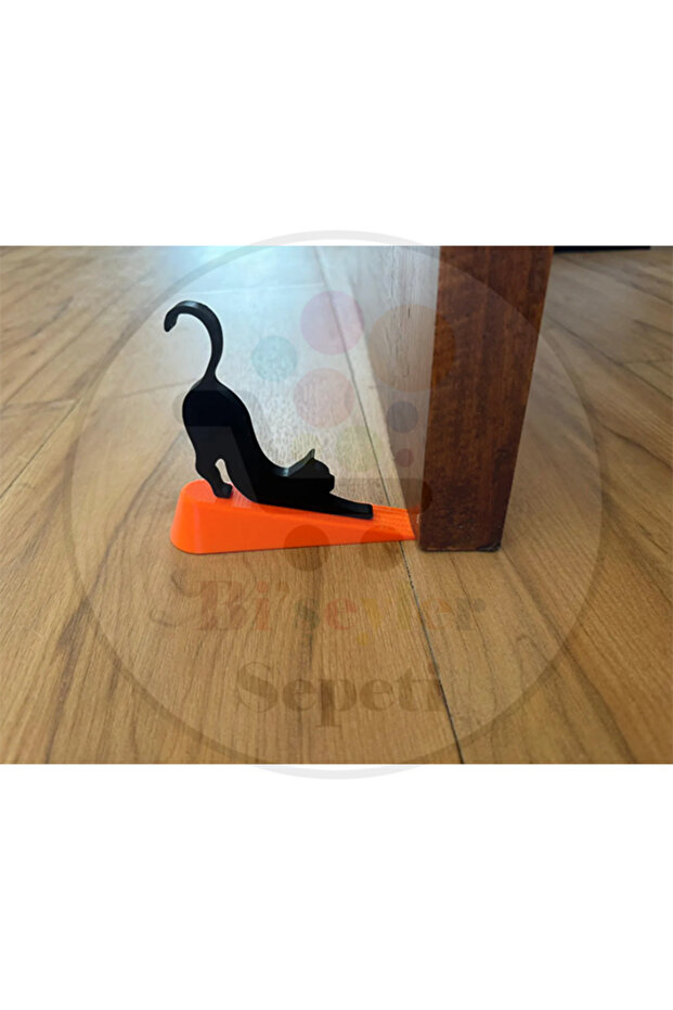 Kedi Dekoratif Kapı Tutma Aparatı, Kedi Kapı Stoperi Çift Renkli - 1