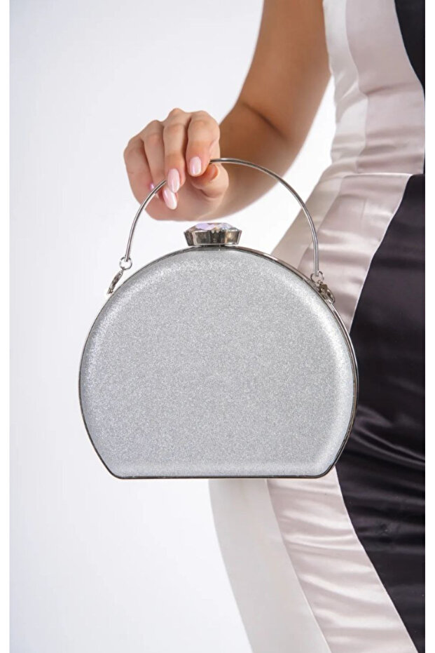 Geanta de mână elegantă gri - 1