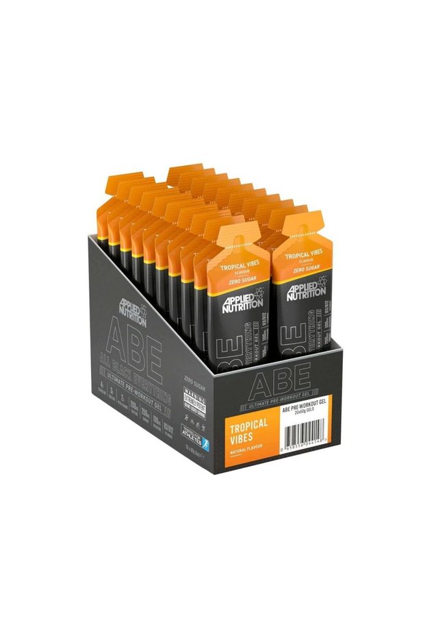 ABE Ultimate Pre Workout Food Supplement Gel, ( Non - energy drink ) Tropical Vibes, Box of 20 Pieces