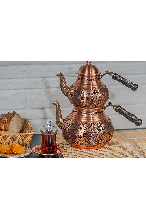 Çaydanlık Bakır El Oyması - 2