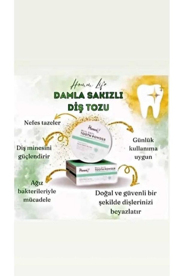 Damla Sakızlı Diş Tozu Homm Bitkisel 45 gr - 2