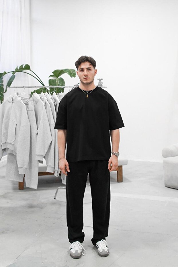 ΜΑΥΡΟ Cozy Basic Oversize T-Shirt - 1