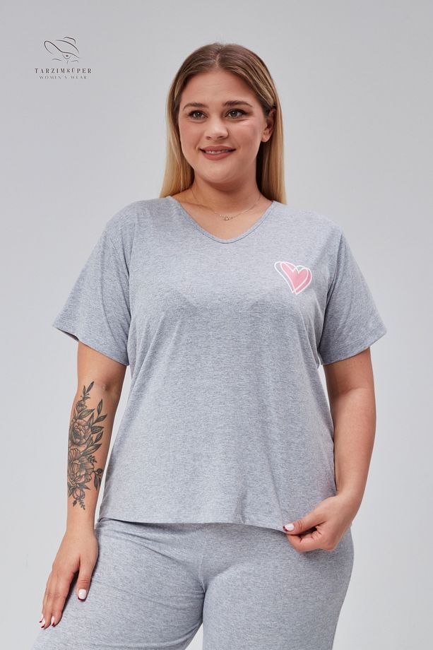 Kışlık Lüks Pijama Takımı Beli Lastikli Konfor Modeli Viskon Pamuklu Kadın Pijama Takım - 9