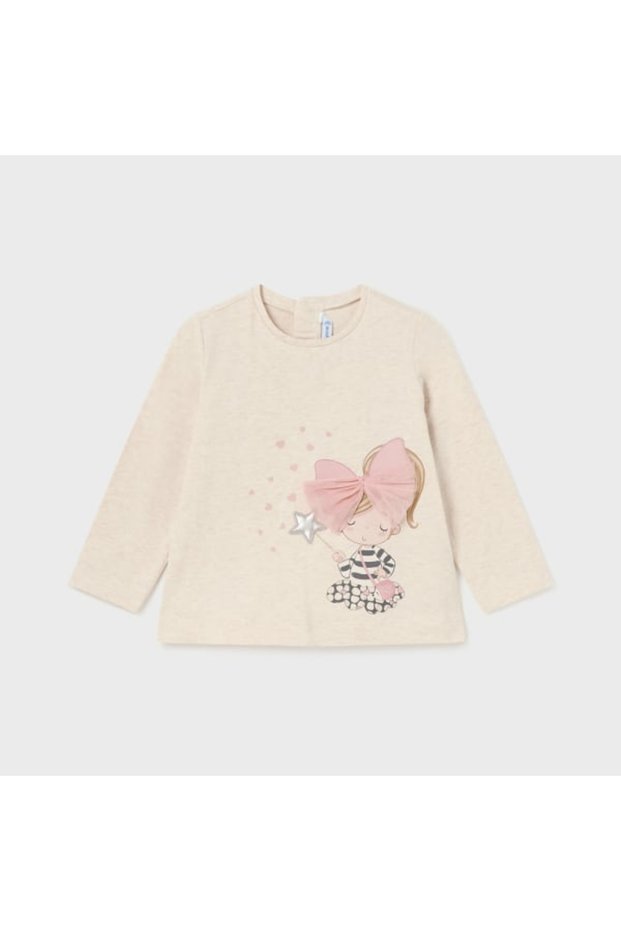 Baby Girl Fairy Printed Tshirt Ecru L25K2054