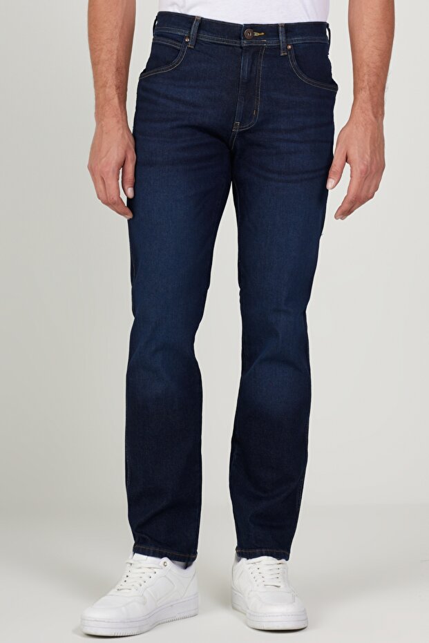 Straight Fit Regular Waist Navy Blue Arizona Jean Denim Jeans