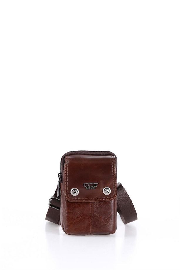 ÇÇS Erkek Deri Çapraz Çanta 31451 KAHVE - 1
