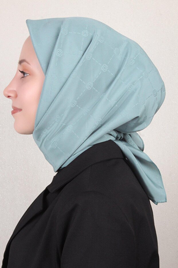 Monogram Eşarp - Su Yeşili 953 - 2