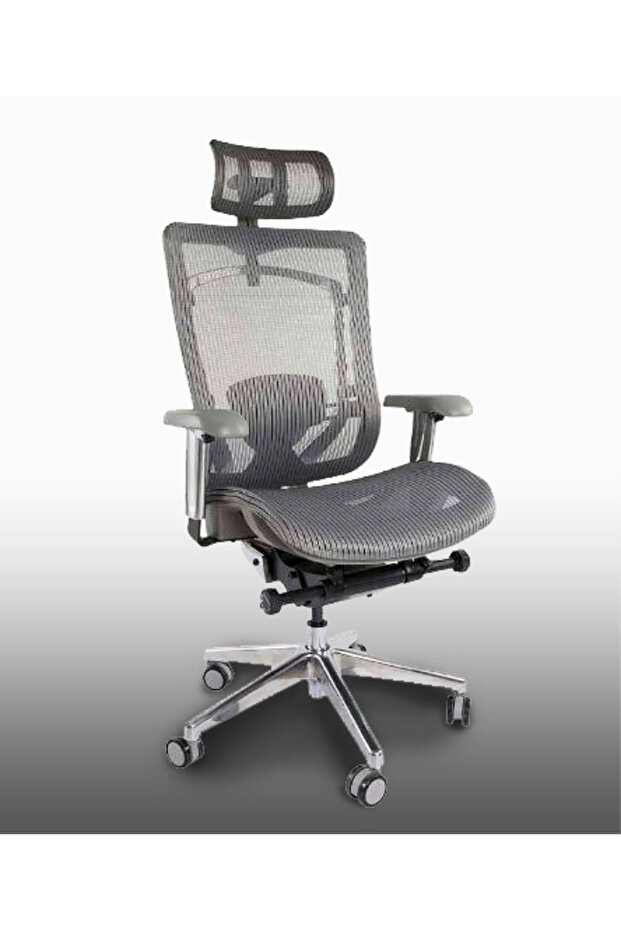 Silla 97729 Ergonomic High Back Office Chair - Adjustable, Grey, Modern Design