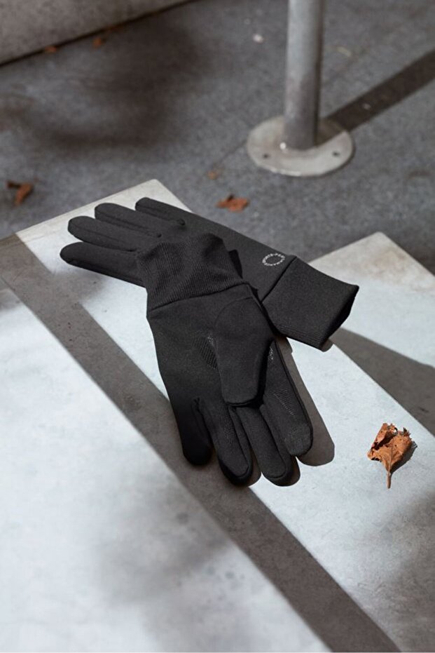 Men 1 Pair Solid Gloves, Black - 1