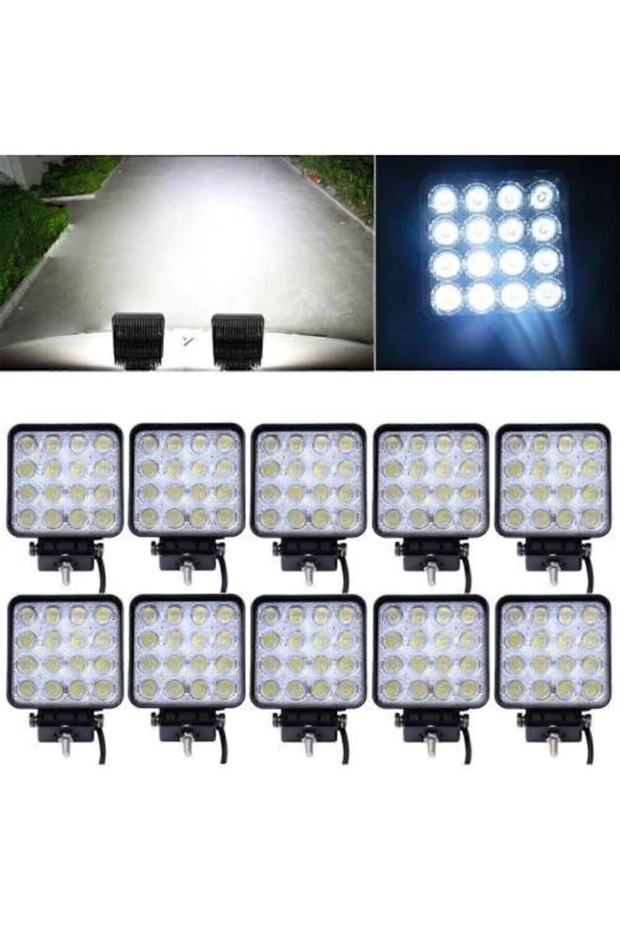 10 Adet 16 Led Off Road Sis Fari Sis Lambasi Çalisma Lambasi Projektör - 1