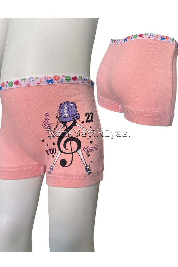 6 Pieces of Girls' Boxers, Girls' Underpants, Children's Underpants, 94% Cotton Healthy Girls' Underwear